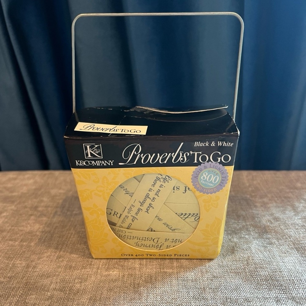 K&Company Proverbs To Go Decorative Paper Set